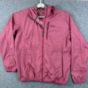Jack Wolfskin Stormlock Active Hooded Light Weight Jacket Unisex L Pink
